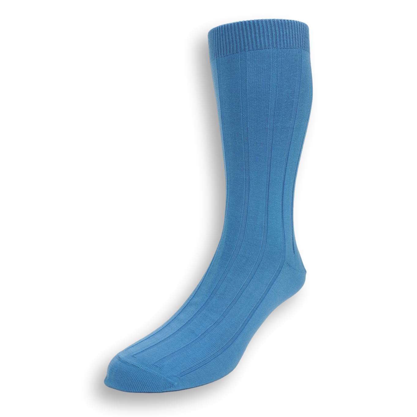 Mid-Calf Ribbed Cotton Dress Sock