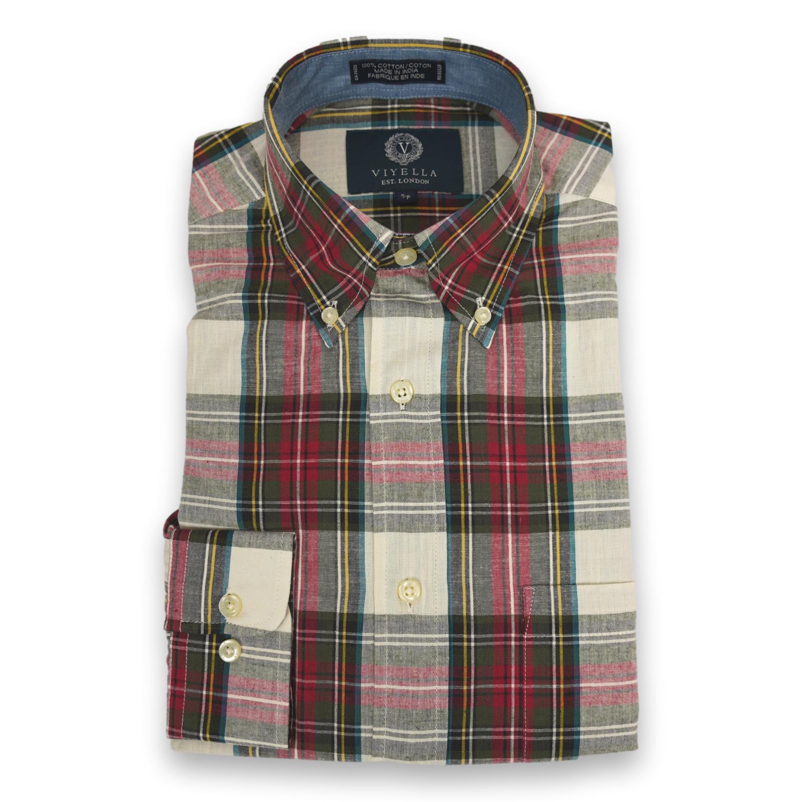 Viyella 100% Cotton Madras Sport Shirt