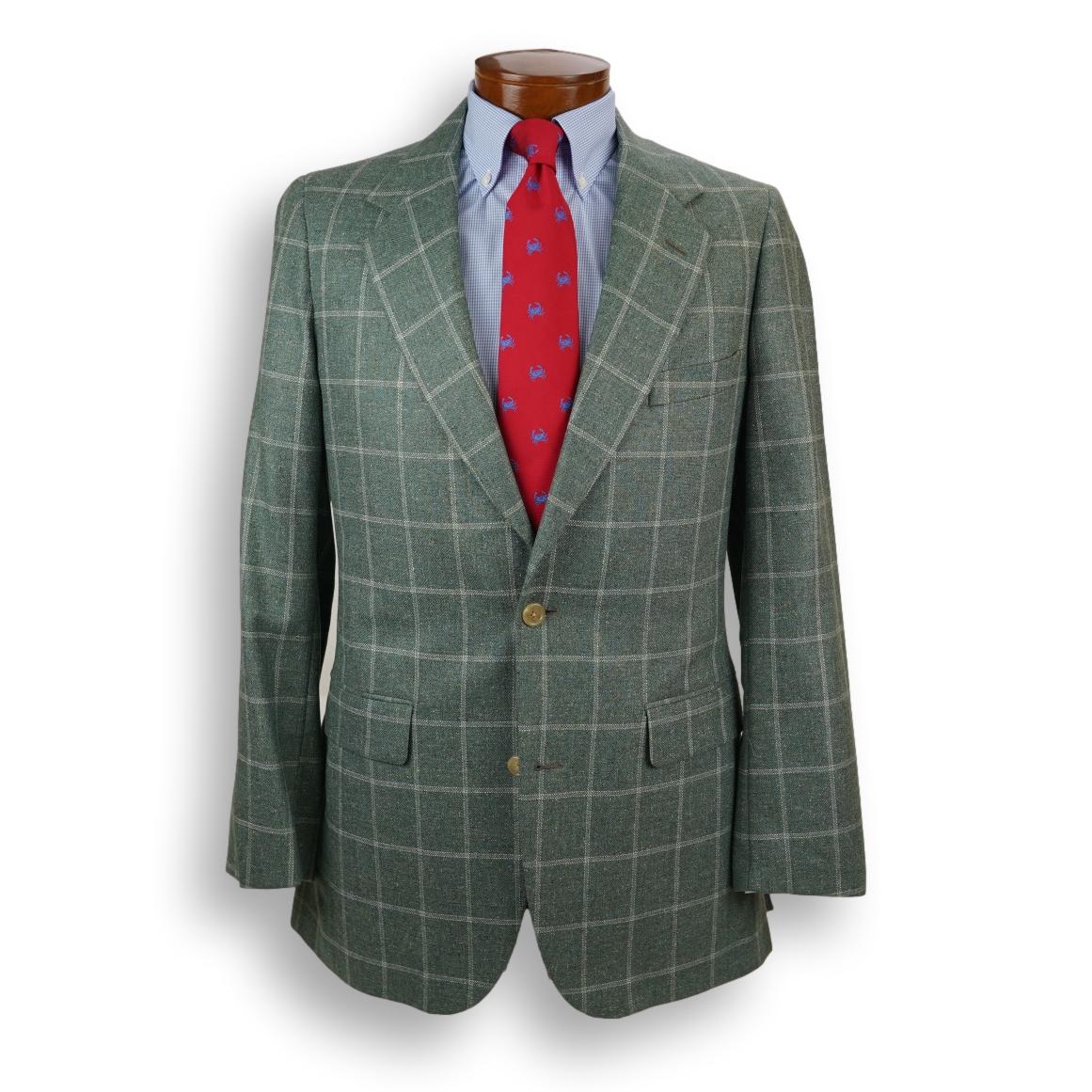 Green and White Check Sport Coat