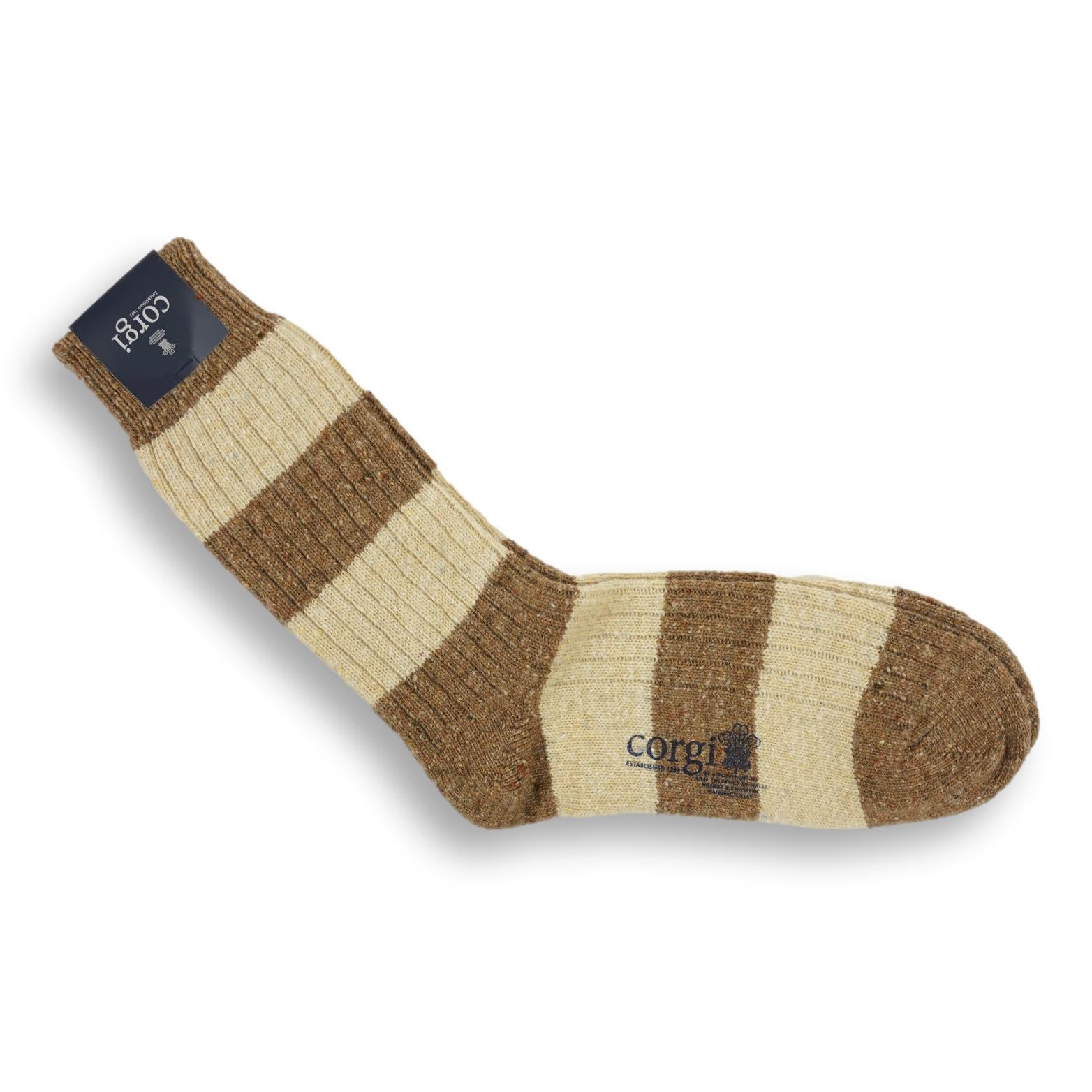 Rugby Stripe Donegal Wool Sock