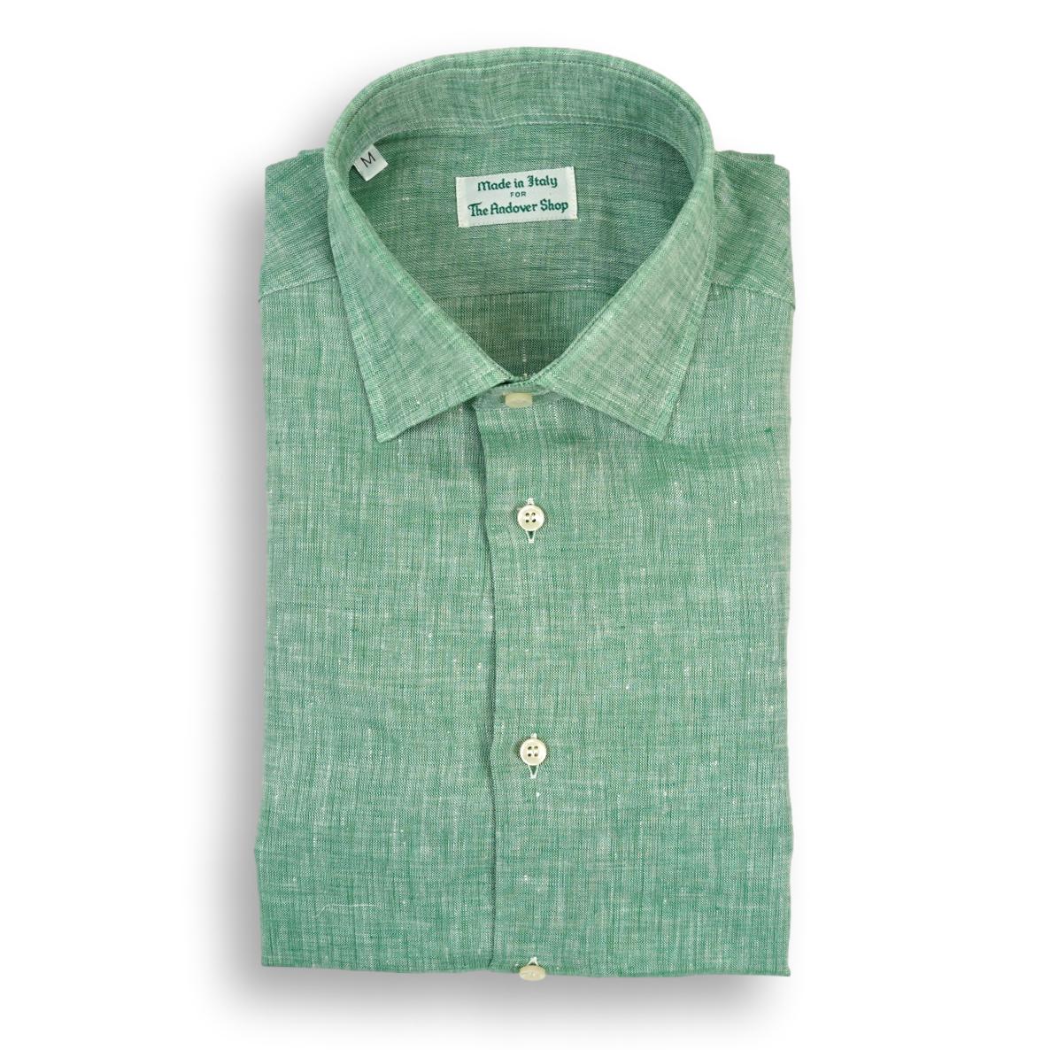 Linen Spread Collar Sport Shirt