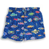 Sea Blue Fish Swim Trunks