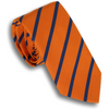 Orange and Dark Blue Striped Tie