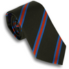 Dark Brown with Light Blue/Orange Repp Tie