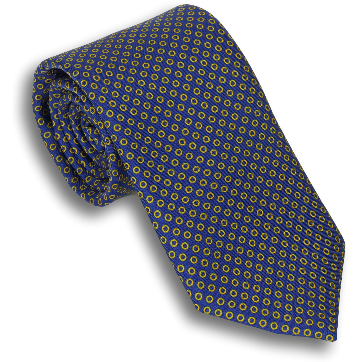 Circle Patterned Silk Tie