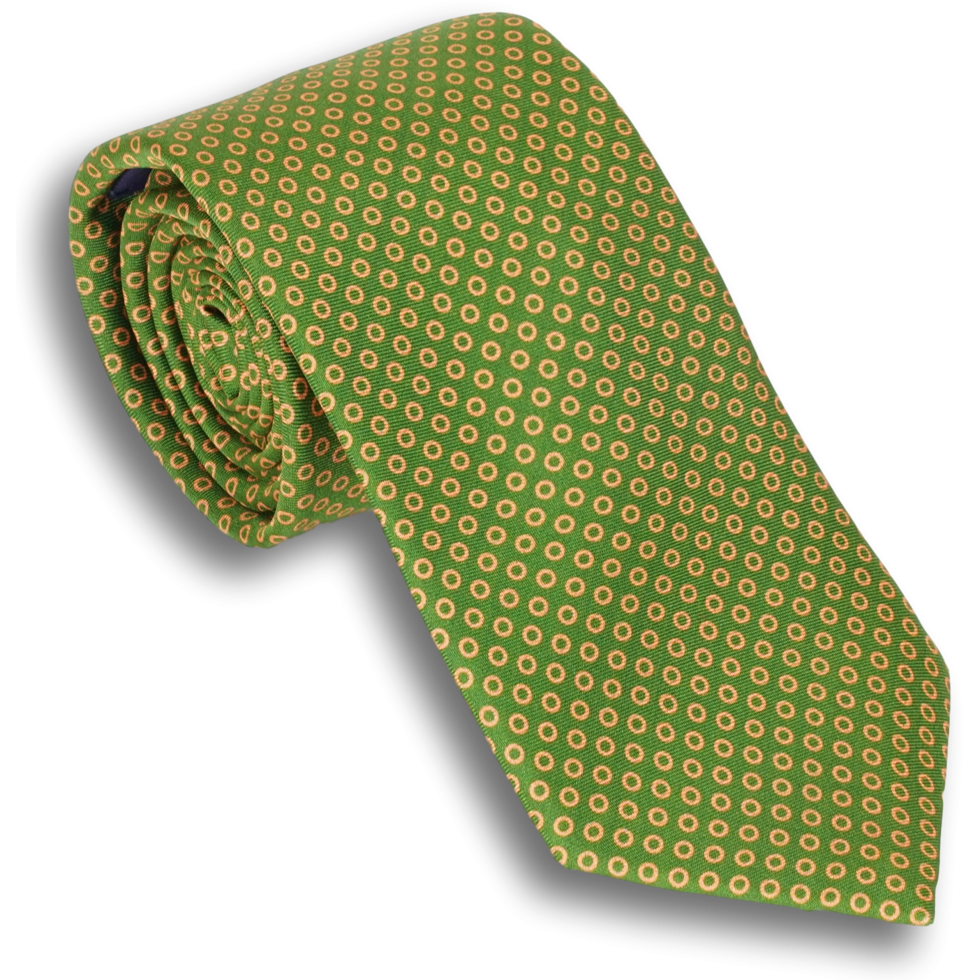 Circle Patterned Silk Tie