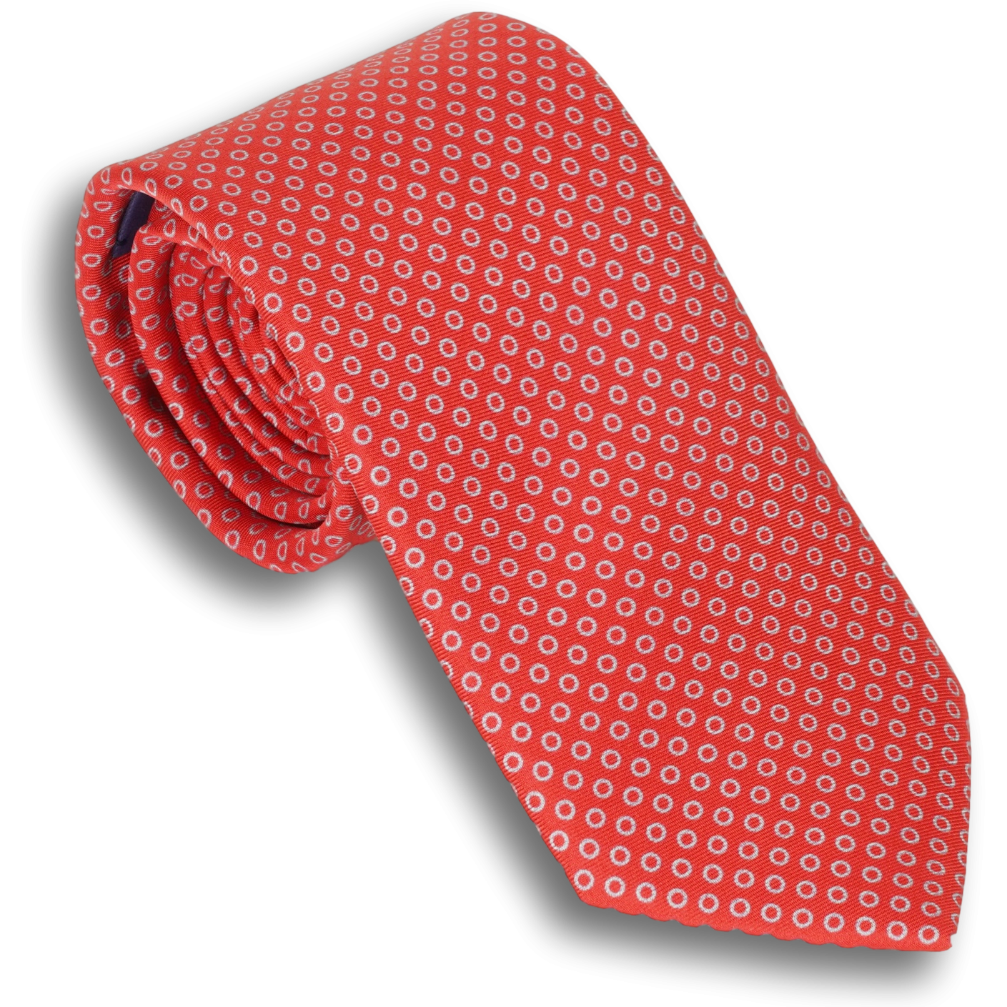 Circle Patterned Silk Tie