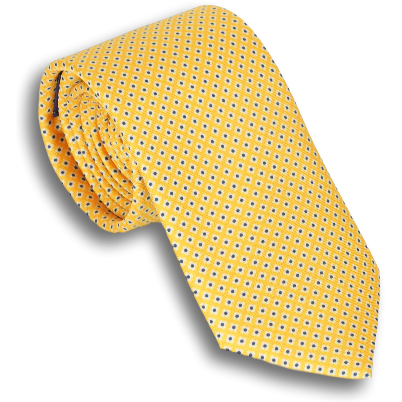 Small Flower Motif Silk Tie