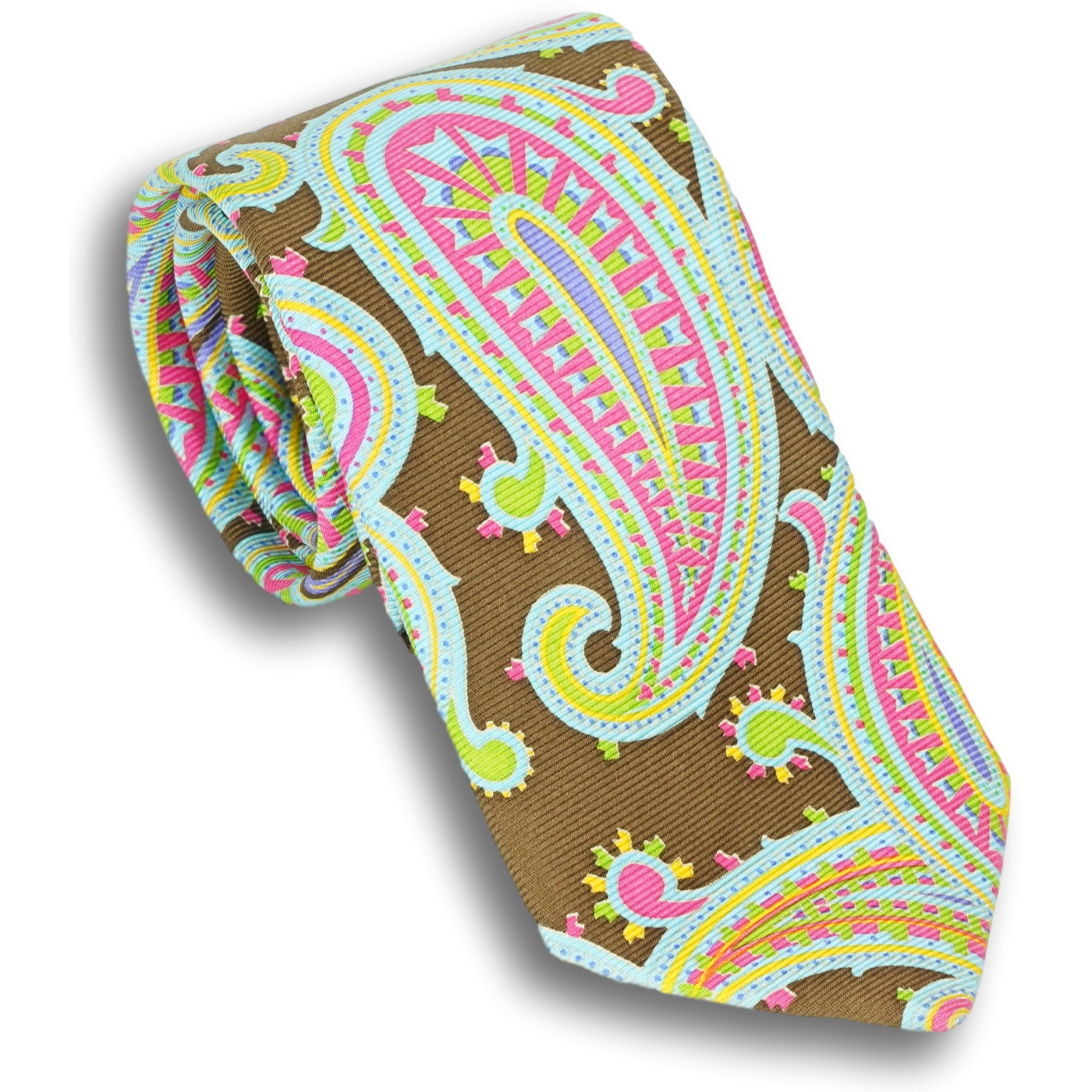 Large Multicolor Paisley Silk Tie