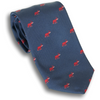 Navy with Red Elephant Silk Tie