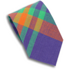 Purple, Orange, and Green Plaid Silk Tie