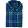 Viyella Navy and Forest Tartan Plaid Sport Shirt