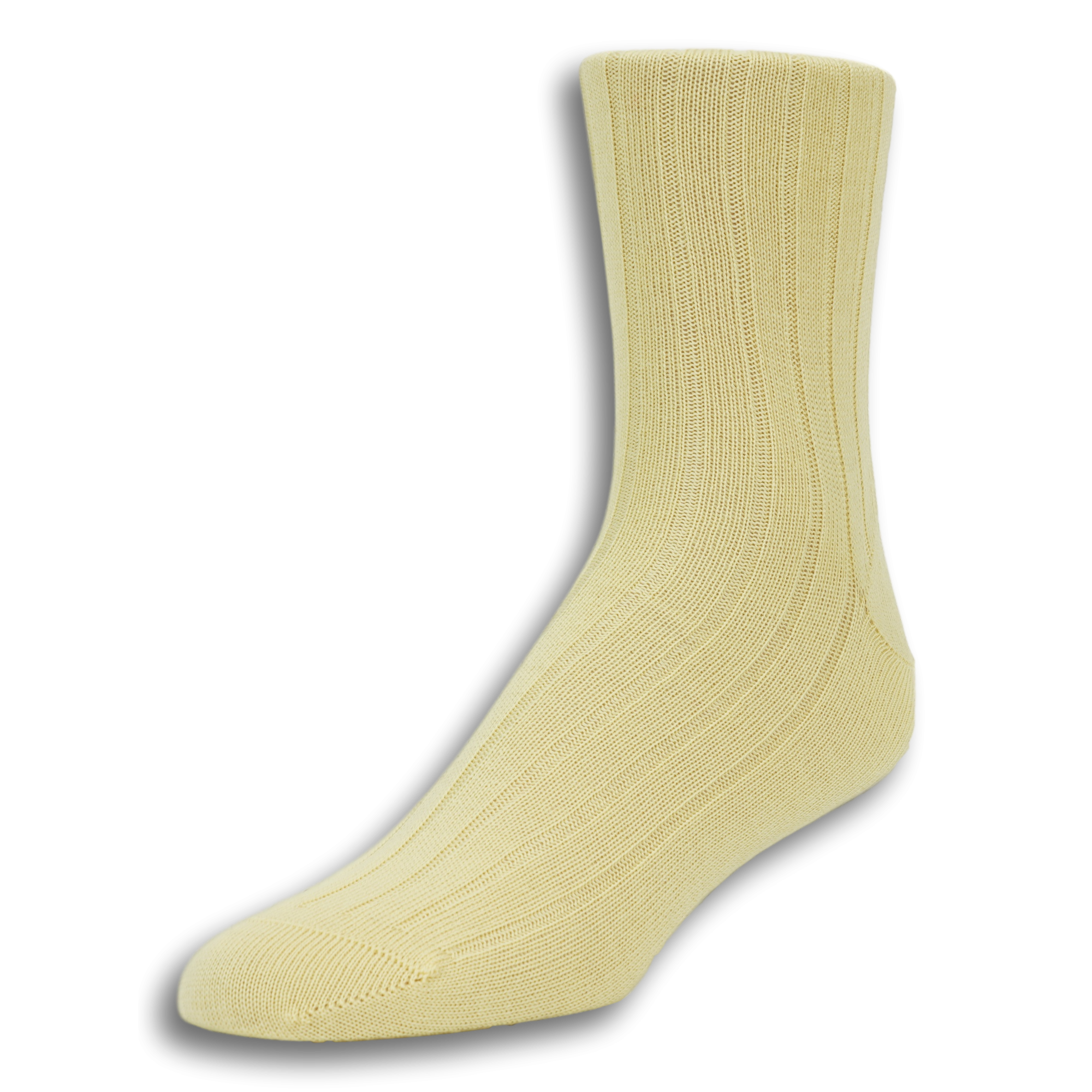 Mid-calf Ribbed Wool Dress Socks