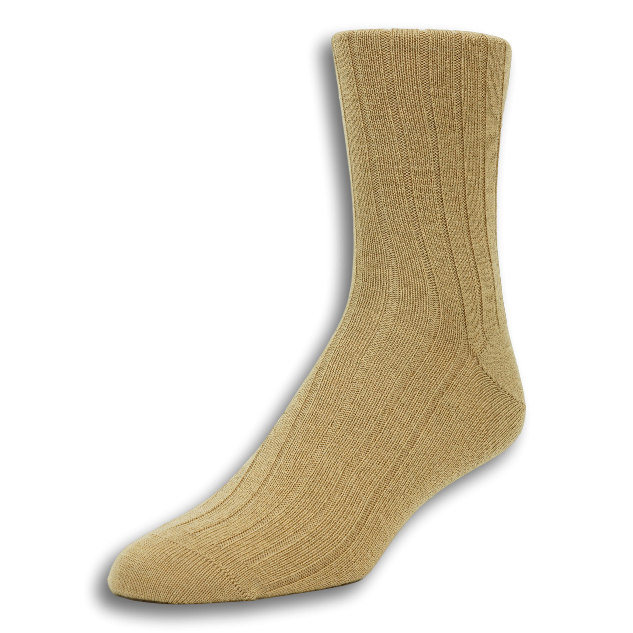 Mid-calf Ribbed Wool Dress Socks