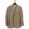 Soft Brown Herringbone with Sky Blue and Soft Maroon Windowpane Sport Coat