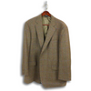 Brown Wool Tweed Jacket with Purple and Red Windowpane (48L)