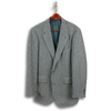 Dark Grey Houndstooth Check With Blue Winodwpane Jacket