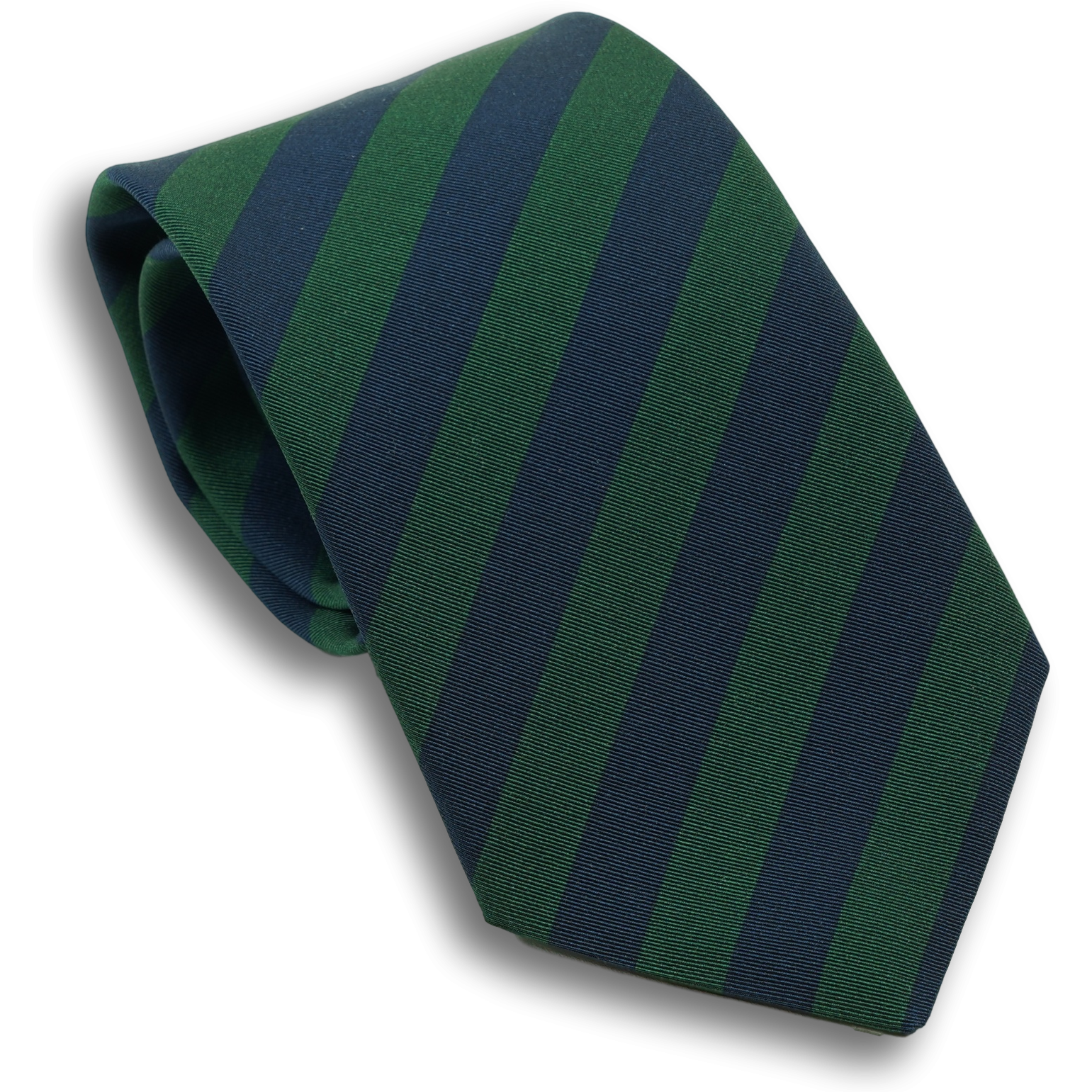 Classic Navy Striped Irish Poplin Tie