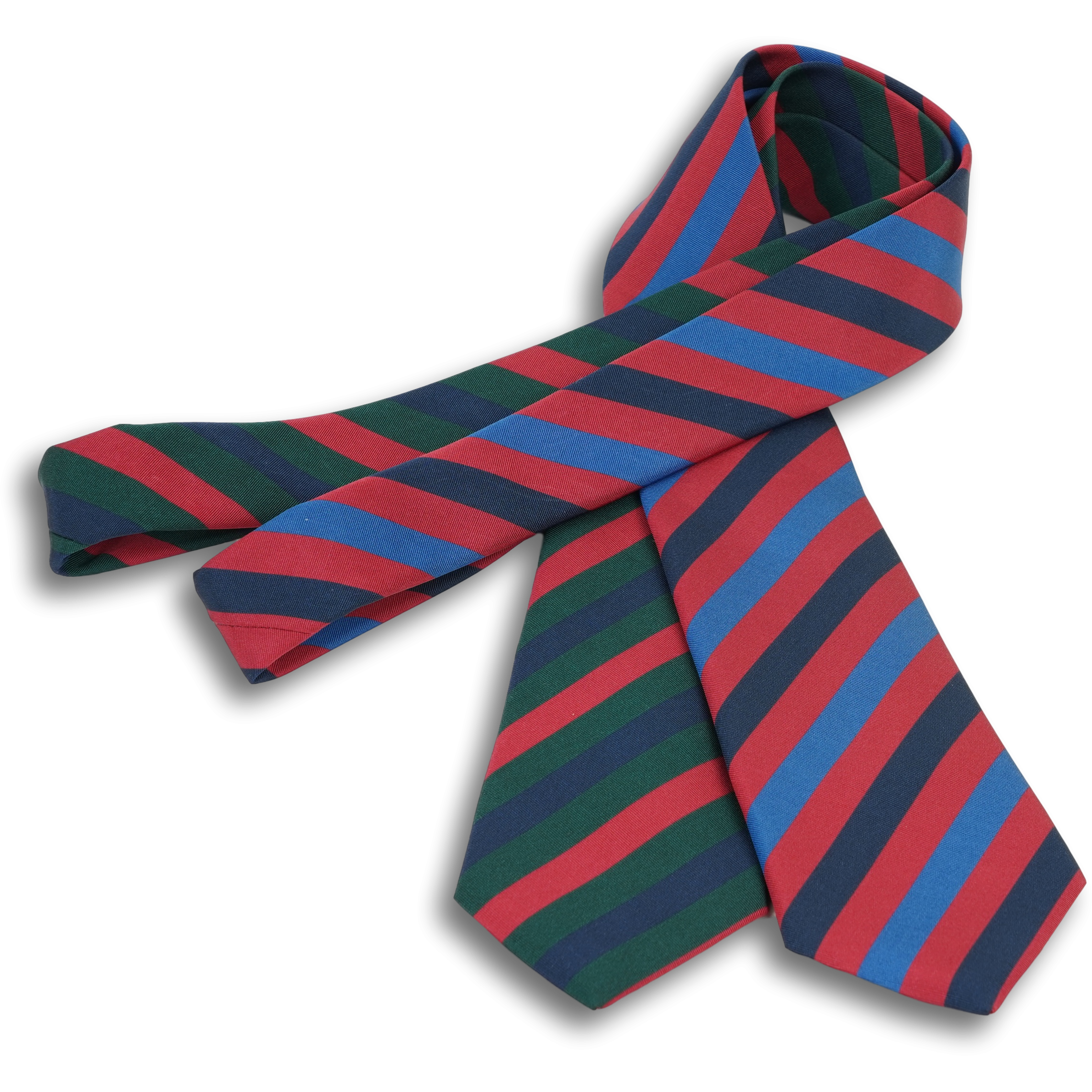 Multicolored Classic Stripe Irish Poplin Tie