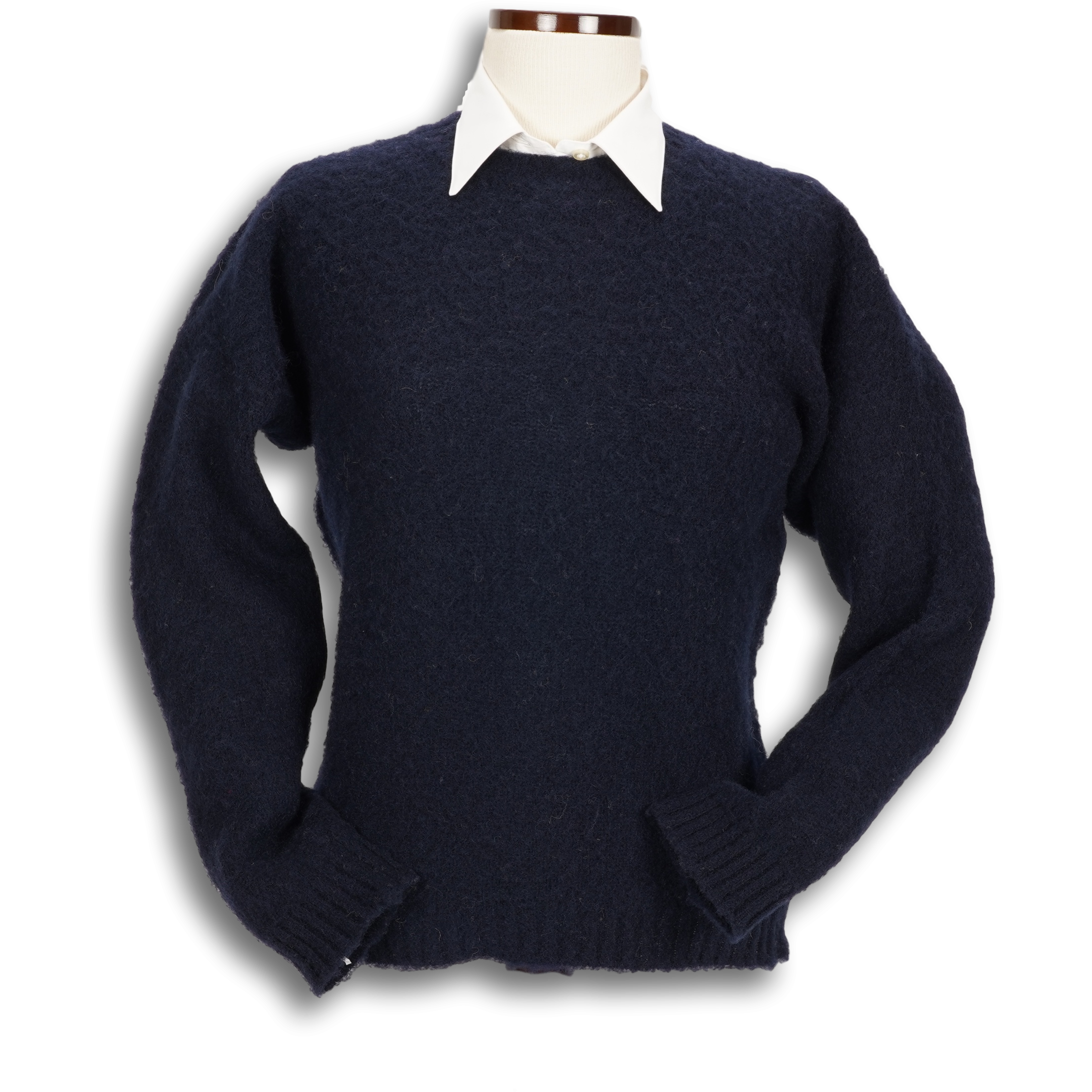 Ladies Brushed Shetland Crew Neck Sweater