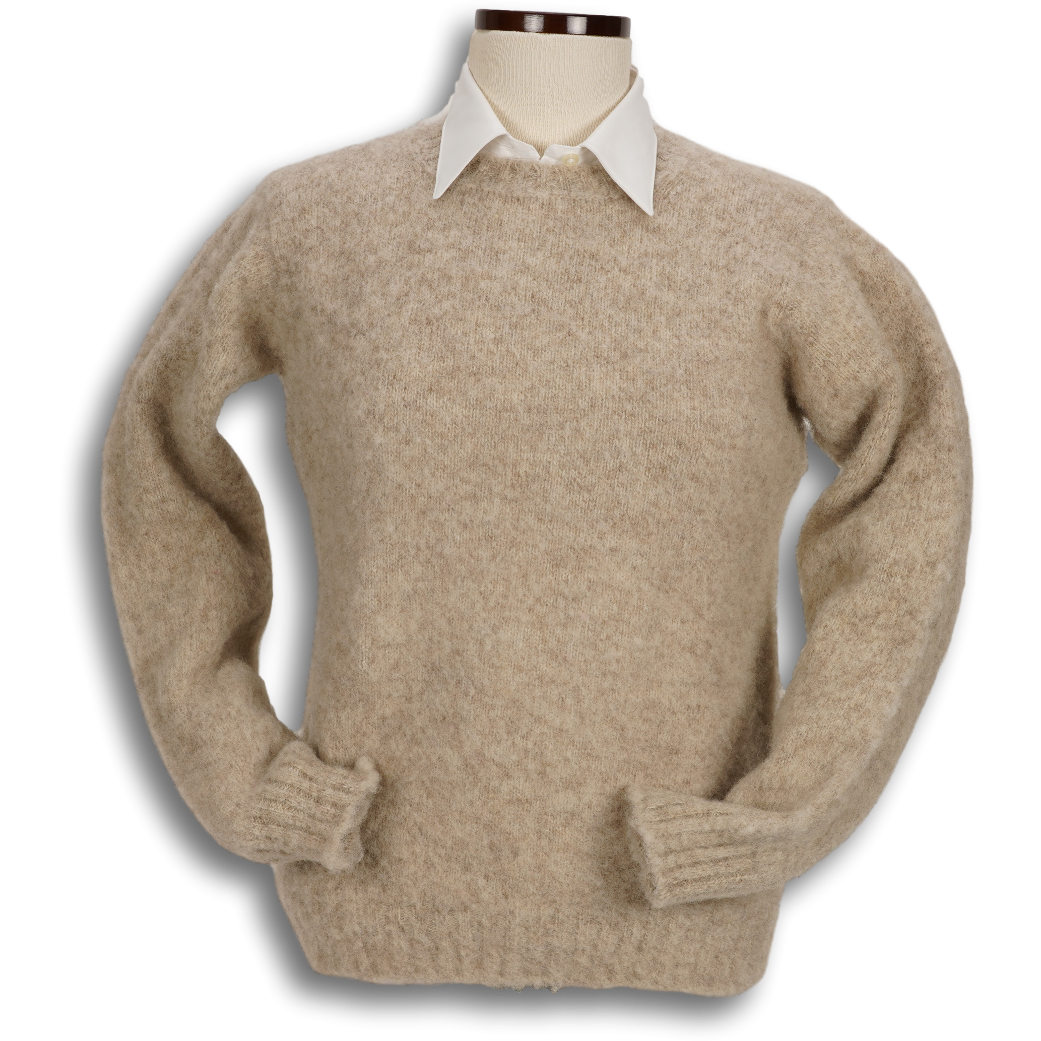 Ladies Brushed Shetland Crew Neck Sweater