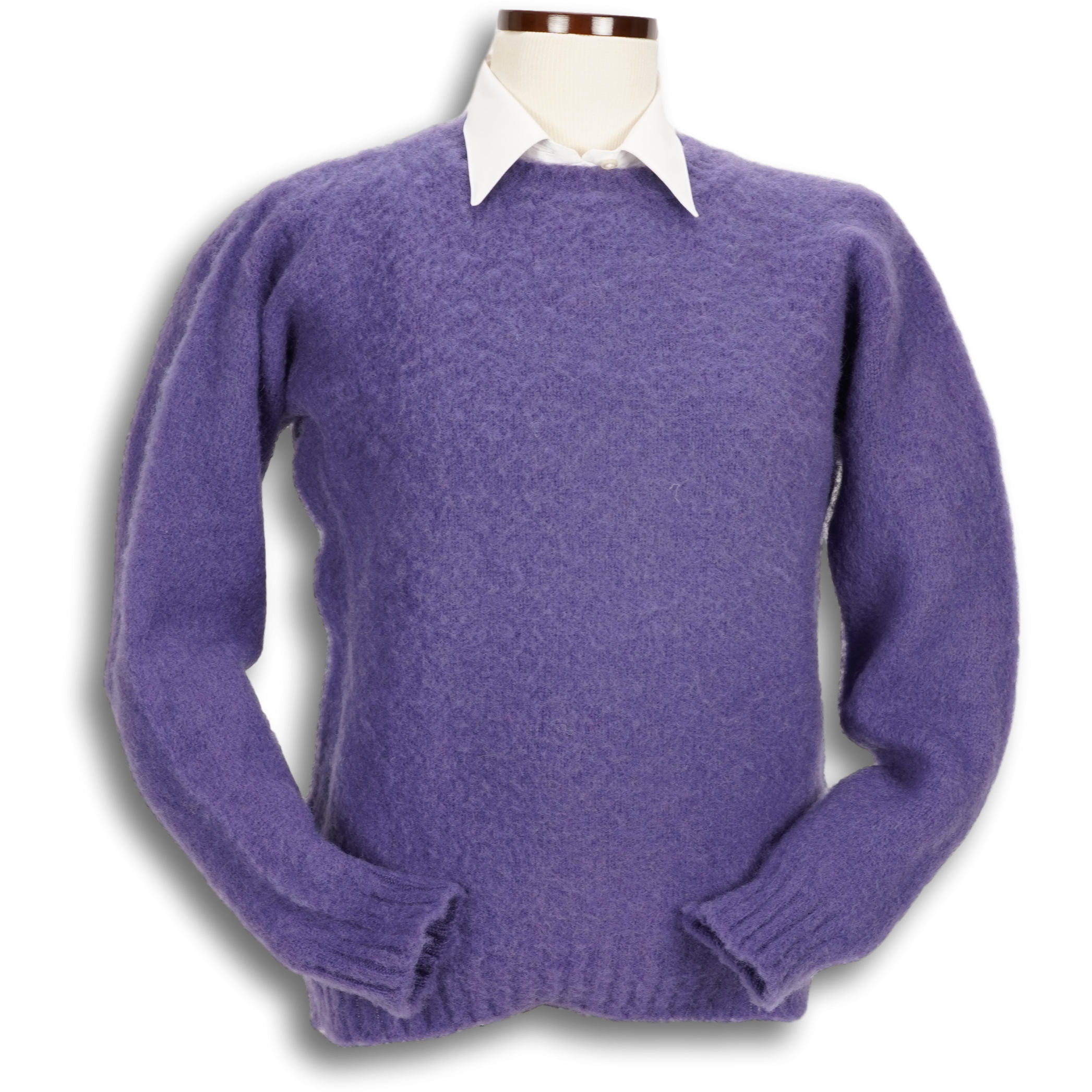 Ladies Brushed Shetland Crew Neck Sweater