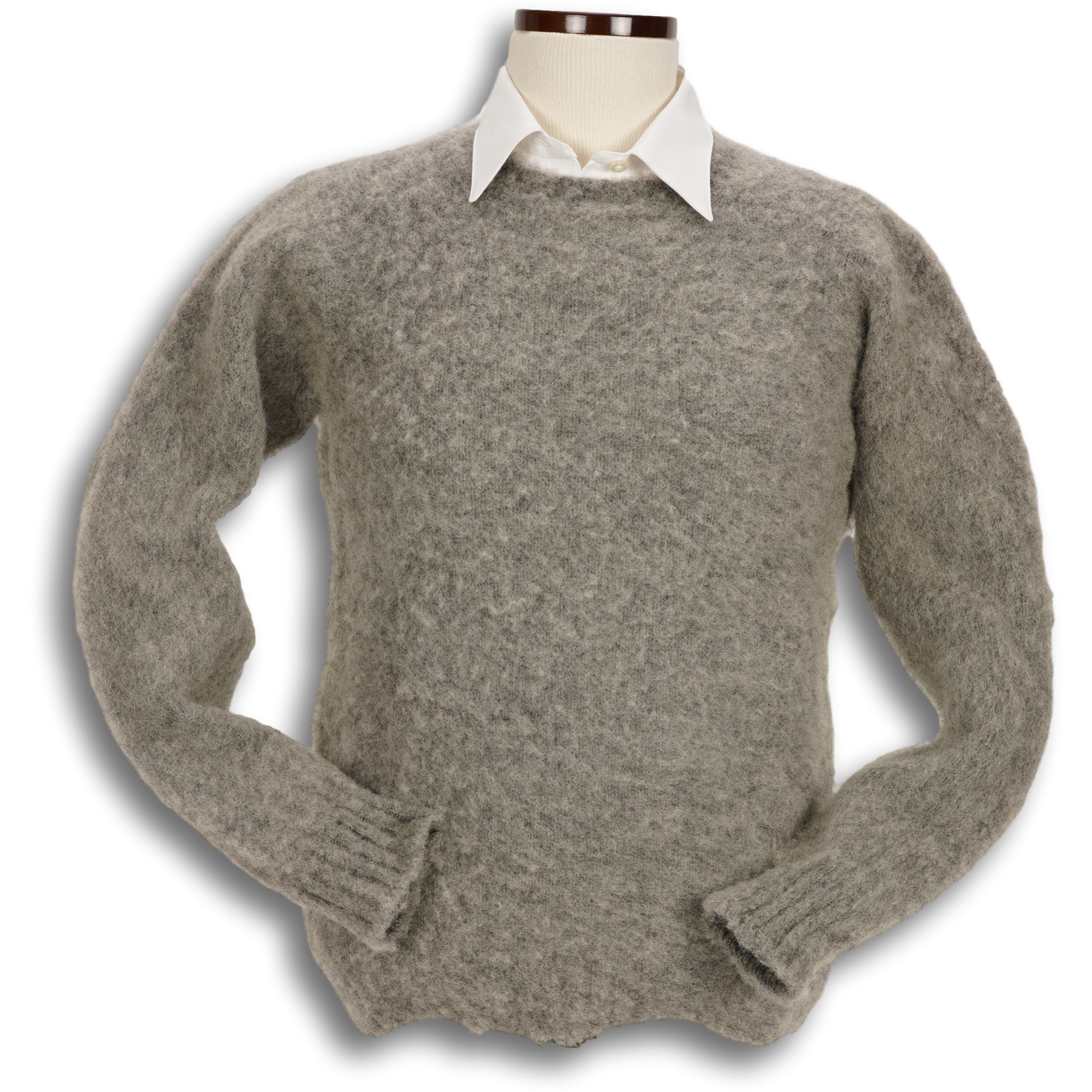 Ladies Brushed Shetland Crew Neck Sweater