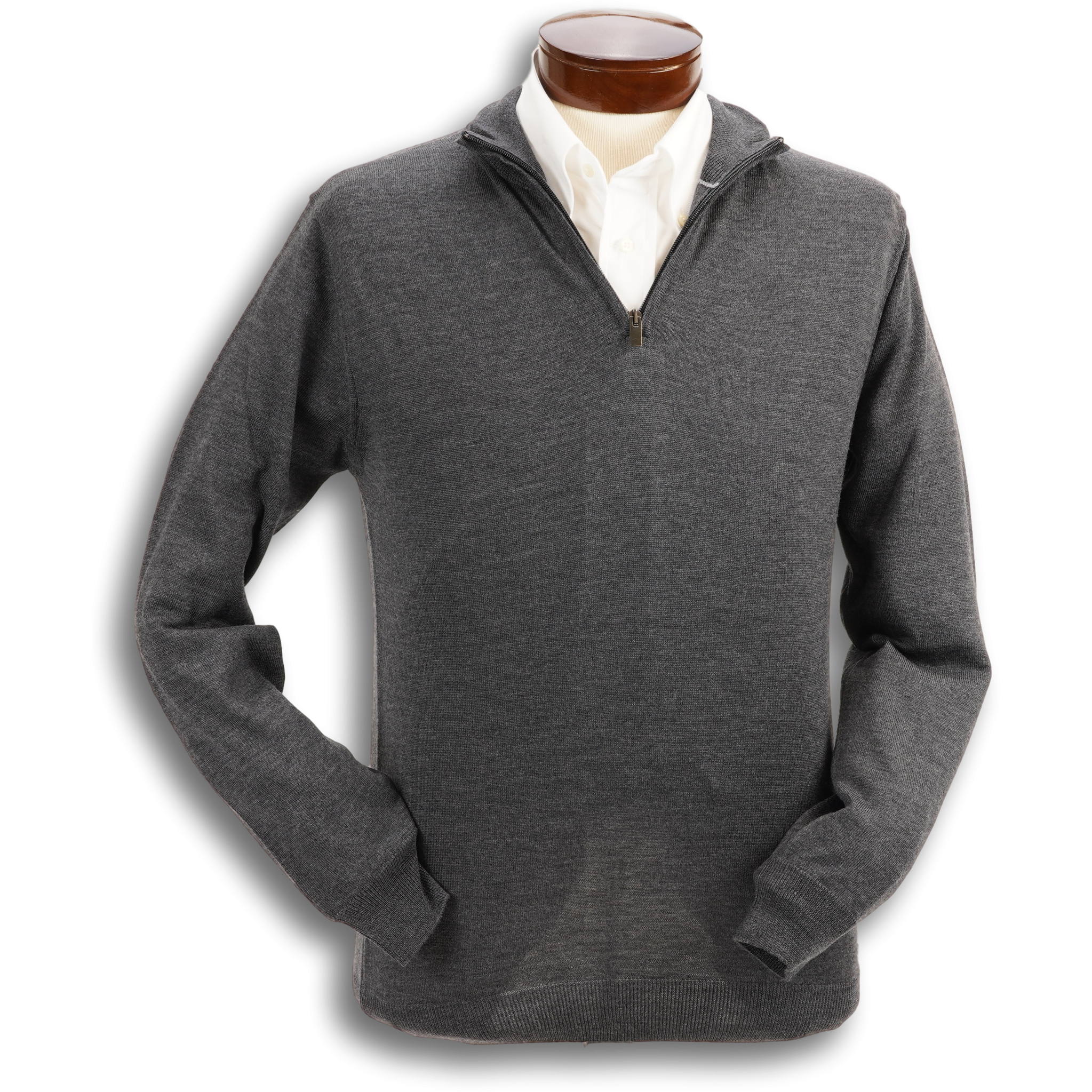 100% Merino Wool Quarter Zip Sweater