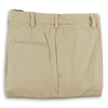 Khaki Cotton Twill Plain Front Trousers