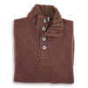 100% Italian Virgin Wool Button Mock Sweater