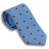 Sky Blue with Multicolored Shield Motif Silk Tie