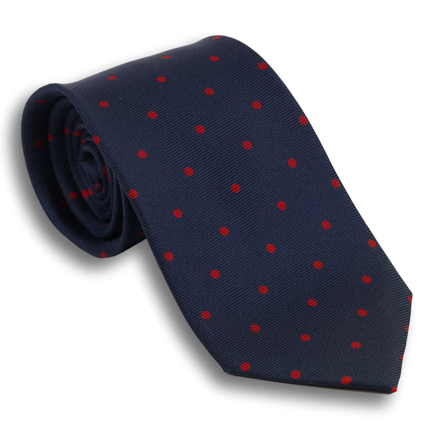 Navy with Polka Dots Silk Tie