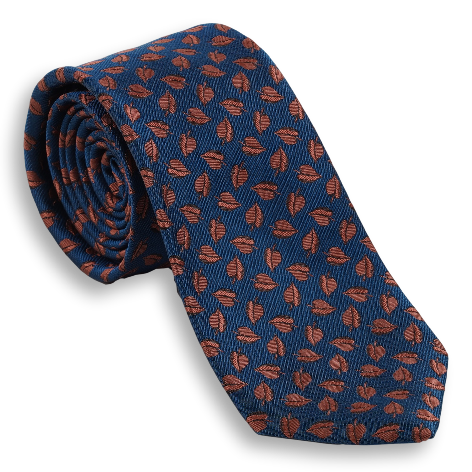 Leaf Motif Silk Tie