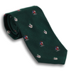 Snowman and Skiing Santa Motif Silk Tie