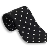 Black and White Polka Dot Silk Tie