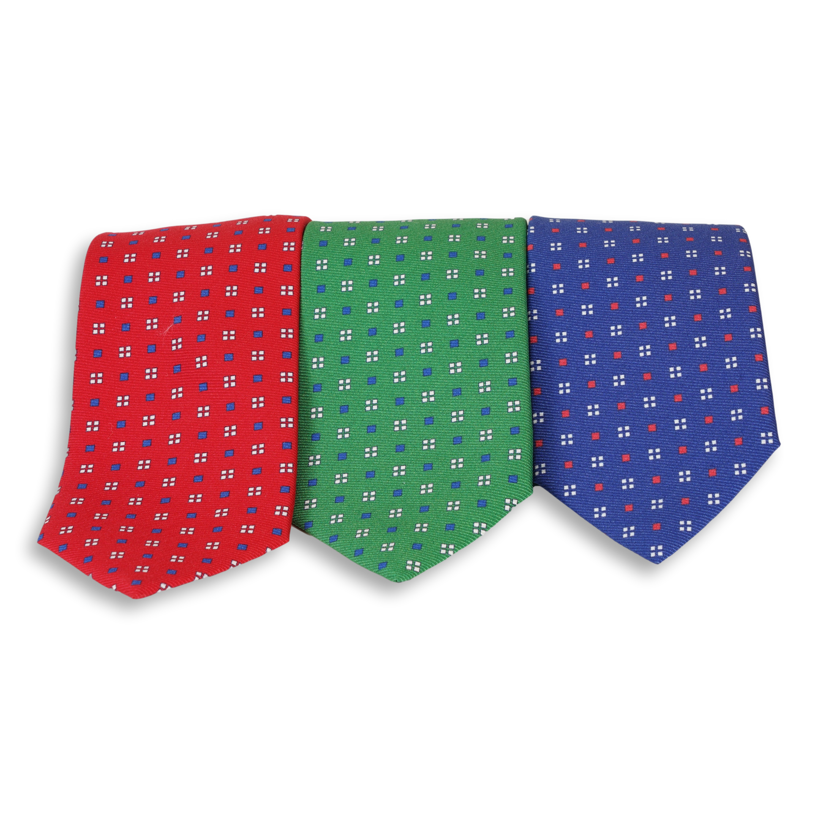 Alternating Squares Neat Silk Tie