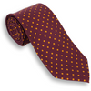 Maroon with Gold Polka Dots Silk Tie