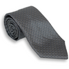 Silver with Flower Motif Silk Tie