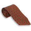 Vermilion Red with Medallions Silk Tie