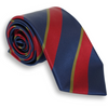 Blue, Red, and Olive Silk Striped Tie