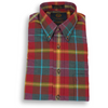 Autumn Colors Plaid with Teal Windowpane Viyella Sport Shirt