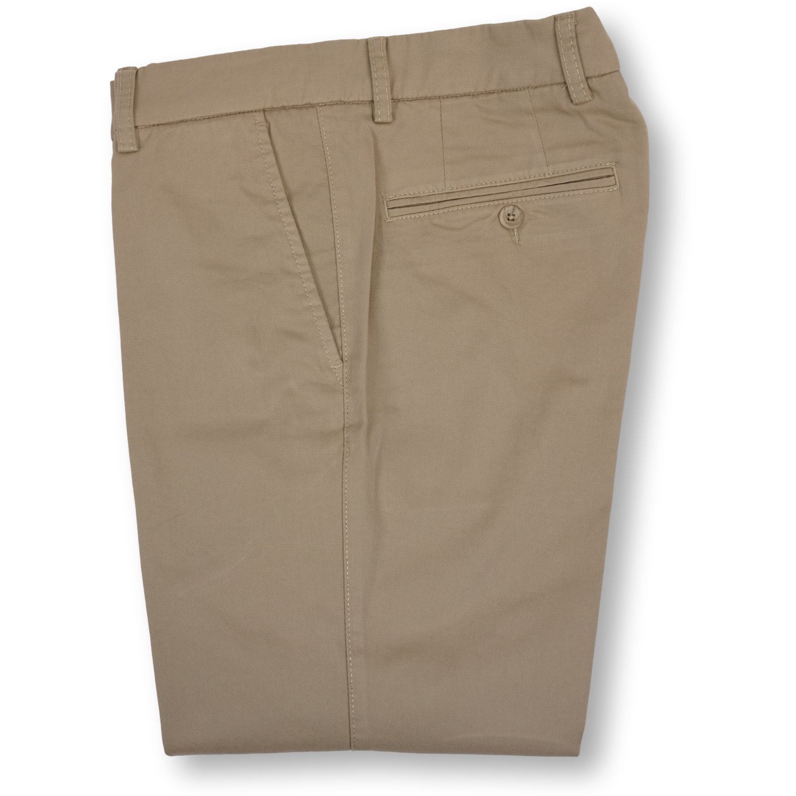 Modern Flat Front True Khaki Pima Twill Trouser