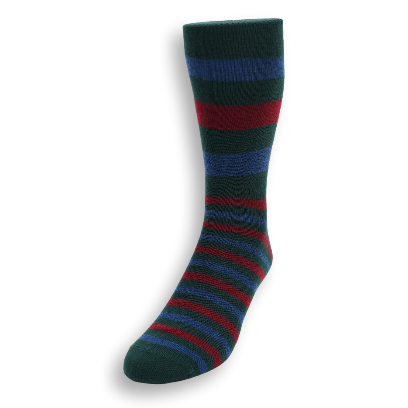 Mid-calf Striped Wool Dress Socks