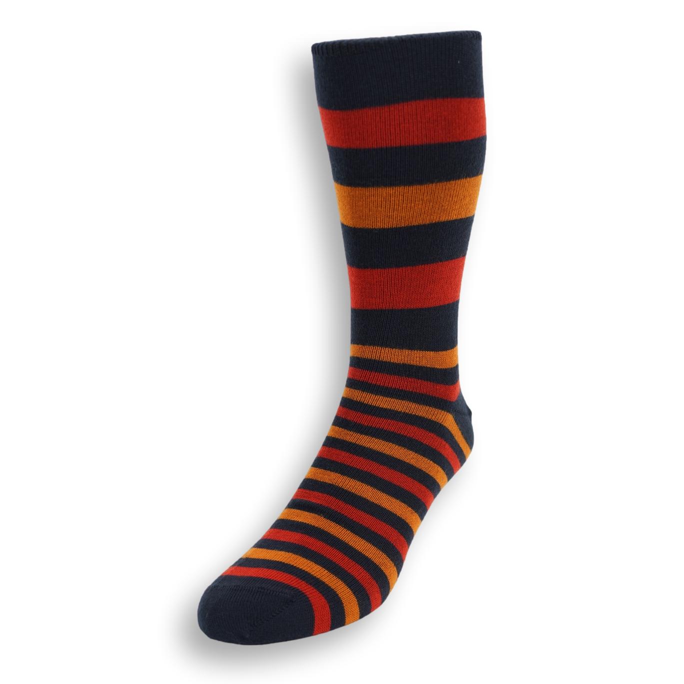 Mid-calf Striped Wool Dress Socks