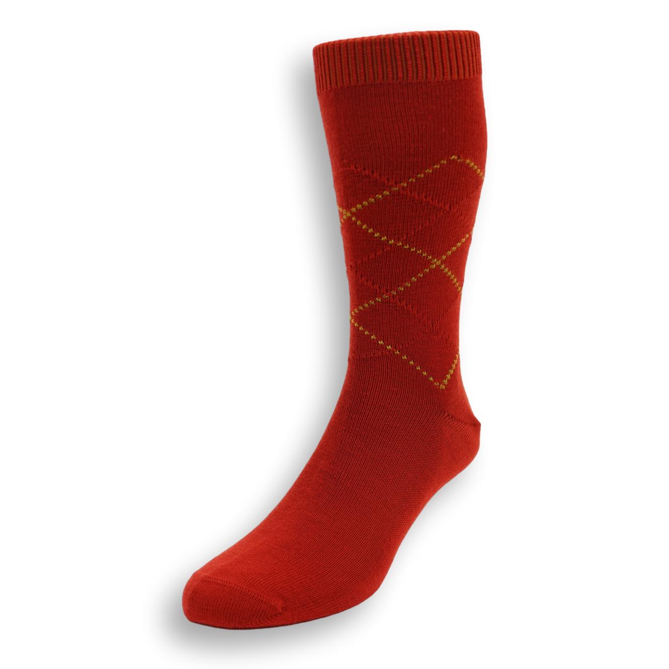 Mid-calf Argyle Wool Dress Socks