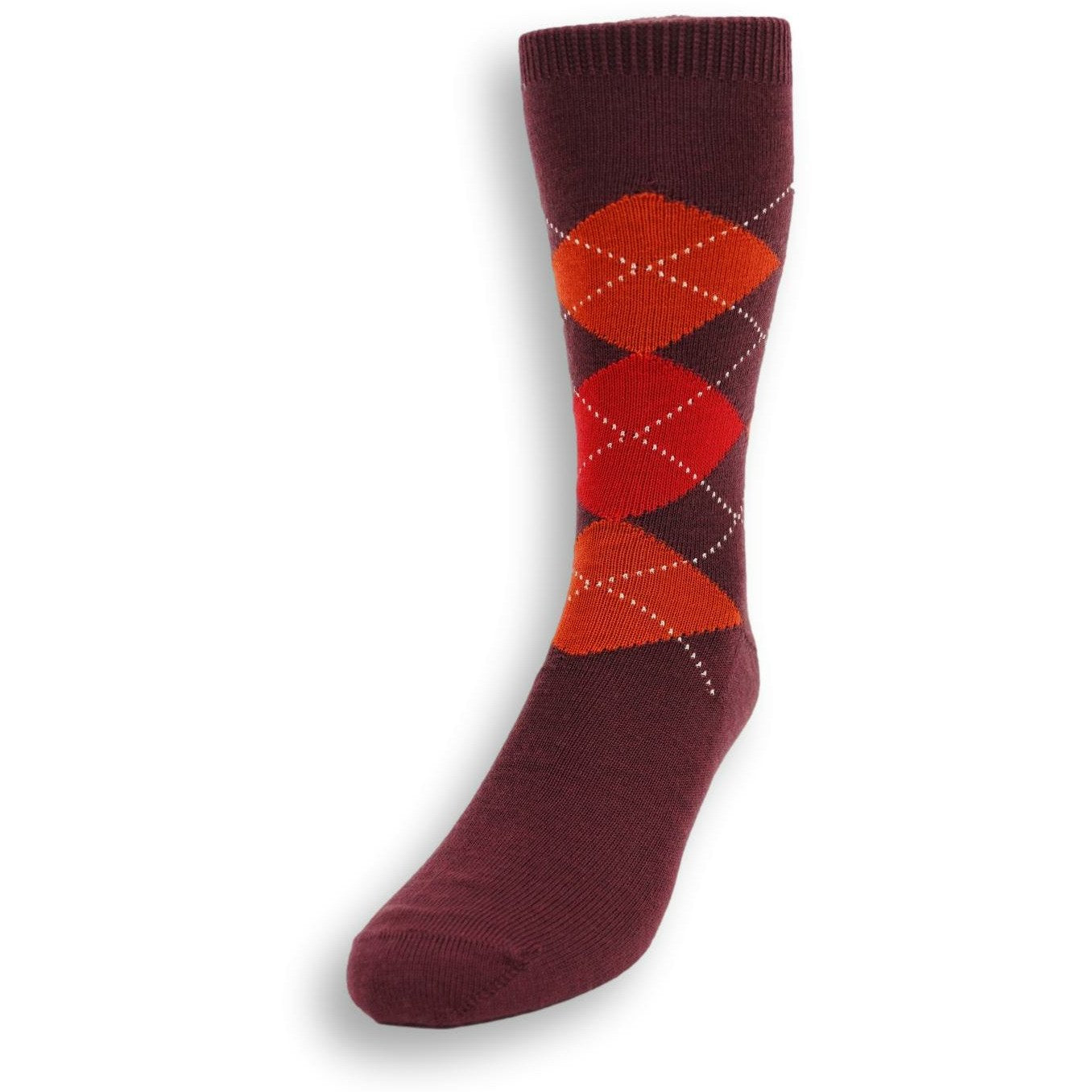 Over the Calf Argyle Wool Dress Socks