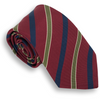 Maroon with Navy and Green Striped Irish Poplin Tie