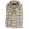 Red, Sky Blue, and Olive Tattersall Button Down Collar Sport Shirt