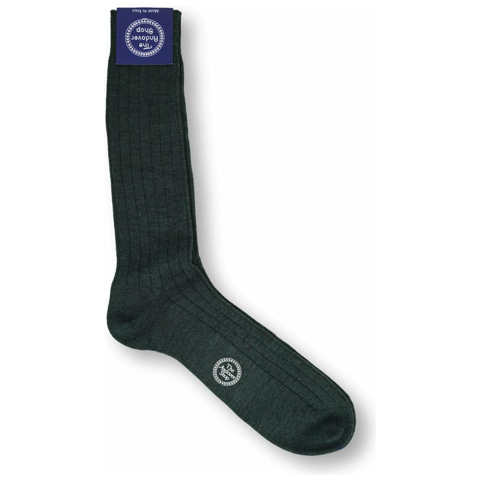 Mid-calf Ribbed Wool Dress Socks