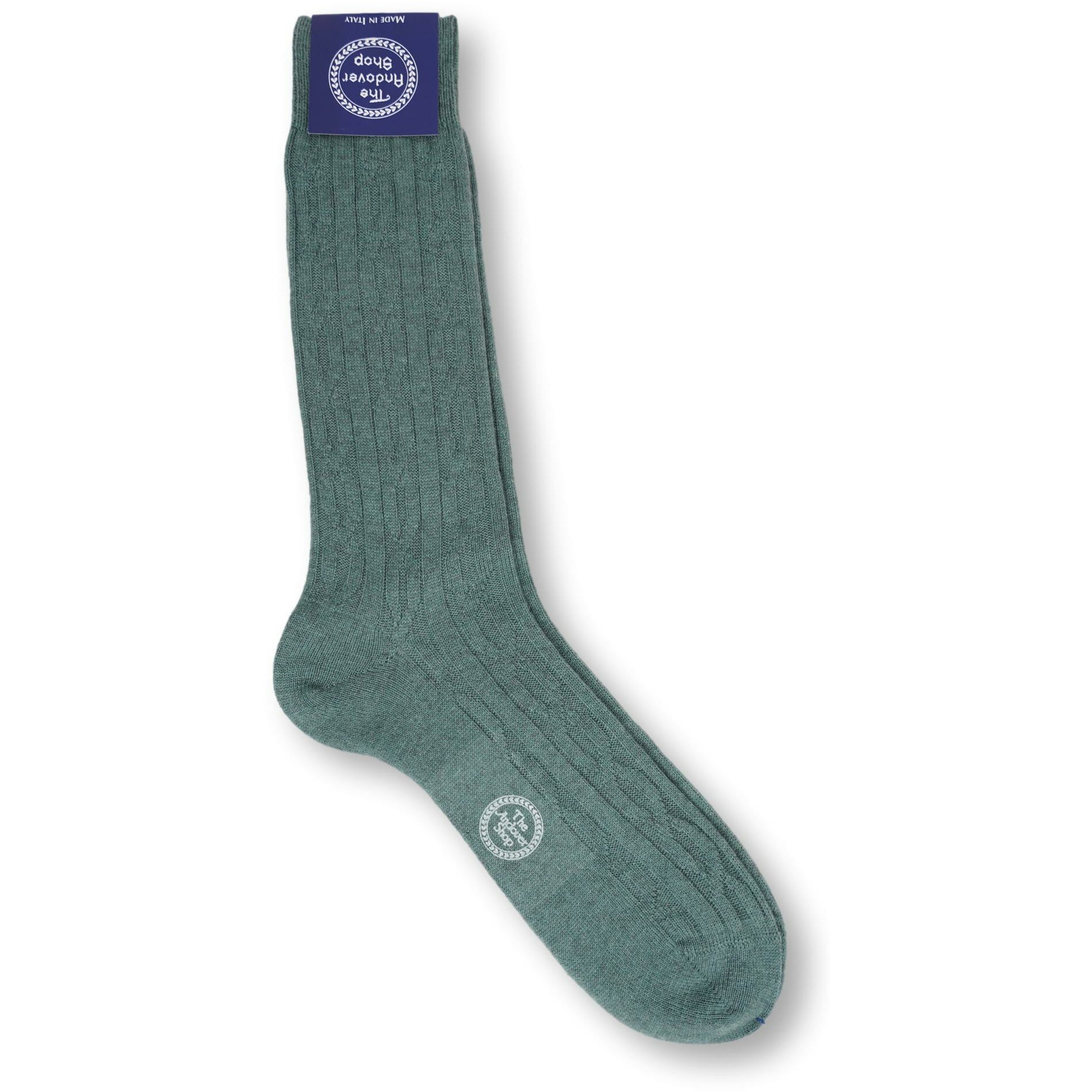 Mid-calf Cable Pure Cashmere Dress Socks